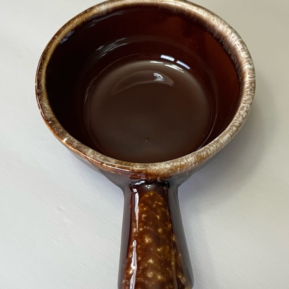 VTG McCoy pottery 1960s brown drip glaze French onion soup bowl, #7050 - Picture 5 of 8